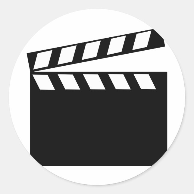 Adesivo Redondo Clapper do Filme (Frente)