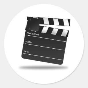 Adesivo Redondo Clapperboard
