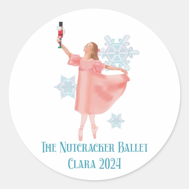 Adesivo Redondo Clara com Nutcracker 2024 (Frente)