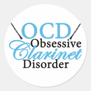Adesivo Redondo Clarinete bonito