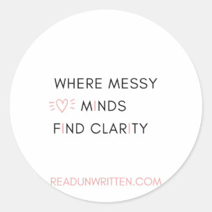 Adesivo Redondo Clarity Heart