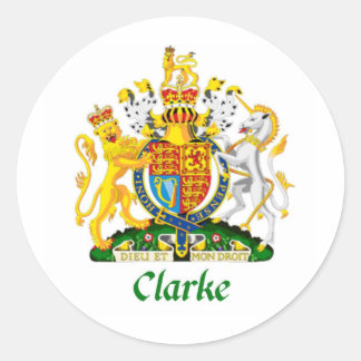 Adesivo Redondo Clarke "Clarke Casaco de Braços" "Clarke Family Cr
