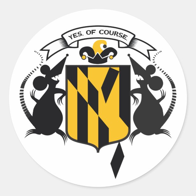 Adesivo Redondo Claro, Baltimore Sticker (Frente)