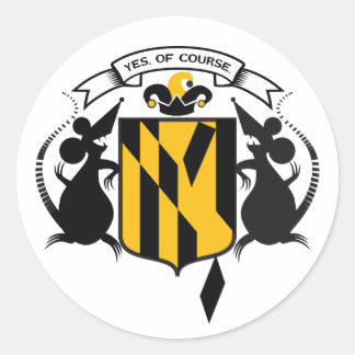 Adesivo Redondo Claro, Baltimore Sticker