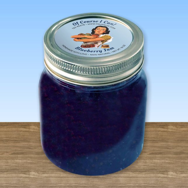 Adesivo Redondo Claro Que Posso Ir Com O Rótulo Da Lid. (Criador carregado)