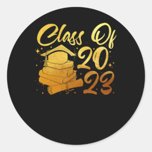 Adesivo Redondo Classe 2028 Estudantes de Graduação Solteiro_s Hat