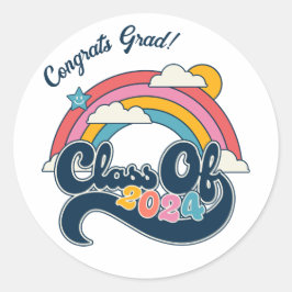 Adesivo Redondo Classe arco-íris de 2024 Envelope Seal Round Stick