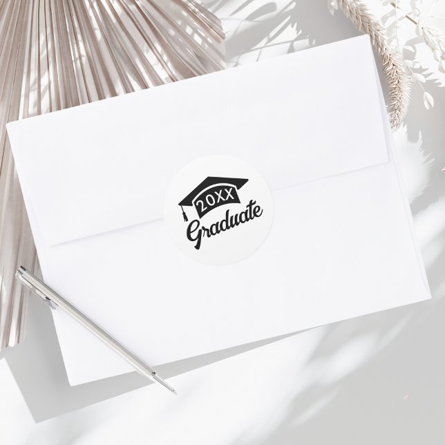 Adesivo Redondo Classe Cute de Boné de formatura Preto (Criador carregado)