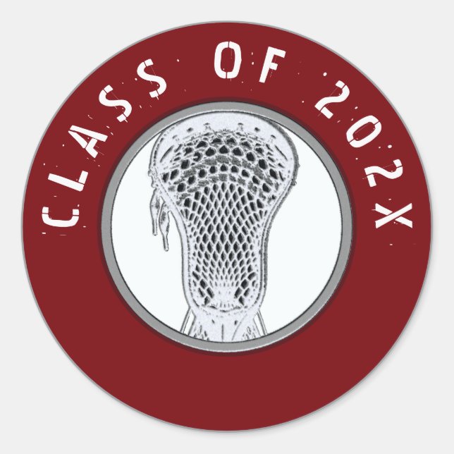 Adesivo Redondo Classe da Equipe Lacrosse de 2025 (Frente)