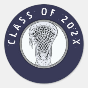 Adesivo Redondo Classe da equipe Lacrosse de 2025 Classic Round St