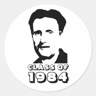 Adesivo Redondo Classe de 1984 (George Orwell)