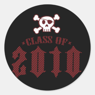 Adesivo Redondo Classe de 2010-Punky Pirate Sticker