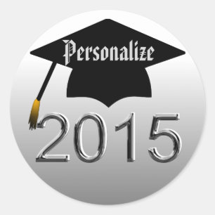 Adesivo Redondo Classe De 2015 Selos Para Autograduação