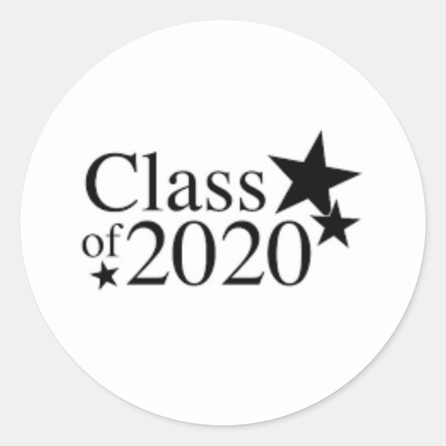 Adesivo Redondo Classe de 2020 Stickers (Frente)