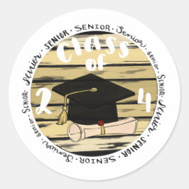 Adesivo Redondo Classe de 2024