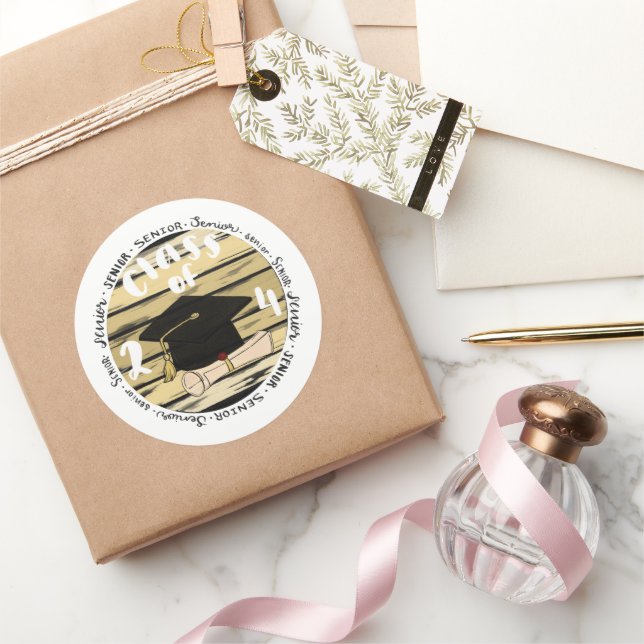 Adesivo Redondo Classe de 2024 (Presentear)