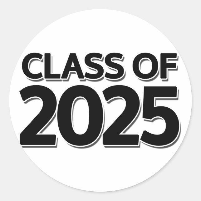 Adesivo Redondo Classe de 2025 (Frente)