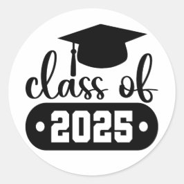 Adesivo Redondo Classe de 2025 Stickers