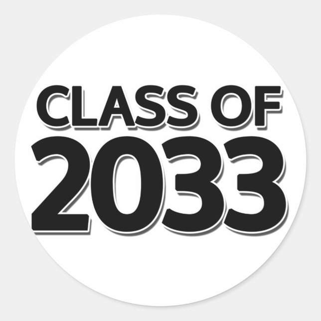 Adesivo Redondo Classe de 2033 (Frente)