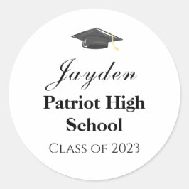 Adesivo Redondo Classe de Boné de formatura Personalizado de