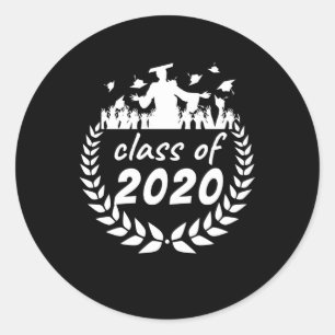 Adesivo Redondo classe de design de graduação ou reunião de 202
