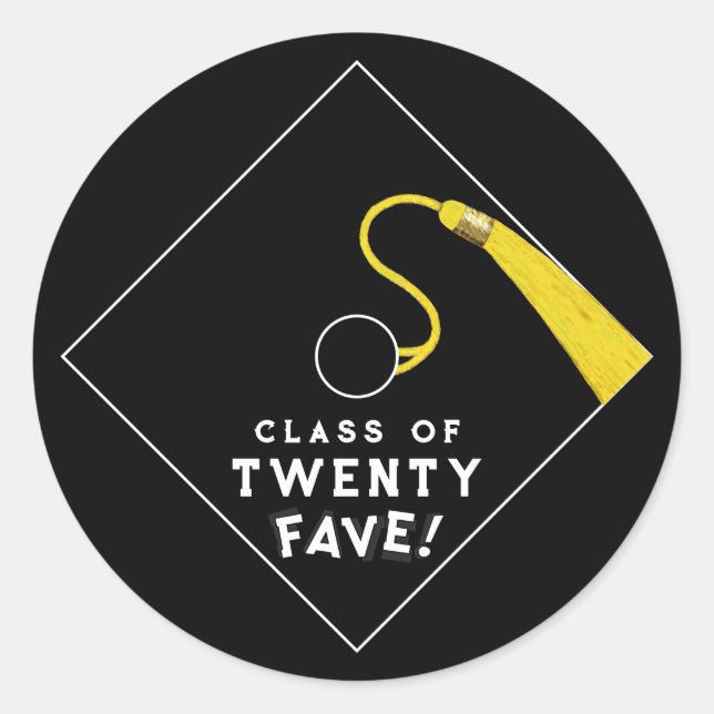 Adesivo Redondo Classe de Formatação Negra de 2025 (Frente)