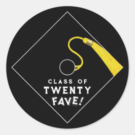 Adesivo Redondo Classe de Formatação Negra de 2025