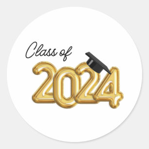 Adesivo Redondo Classe de graduação de 2024