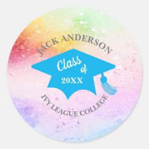 Adesivo Redondo Classe de Graduação de 20XX Projeção Personalizada