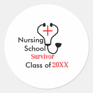 Adesivo Redondo Classe de sobreviventes da Escola de Enfermagem de