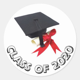 Adesivo Redondo Classe do Boné e Diploma Sticker 2020 por Janz