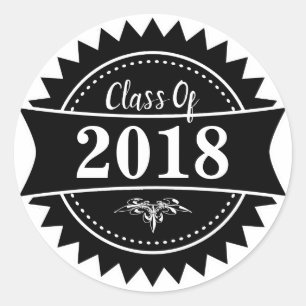 Adesivo Redondo Classe do crachá de 2018