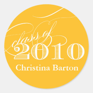 Adesivo Redondo Classe do Sticker 2010 - Personalize-o!