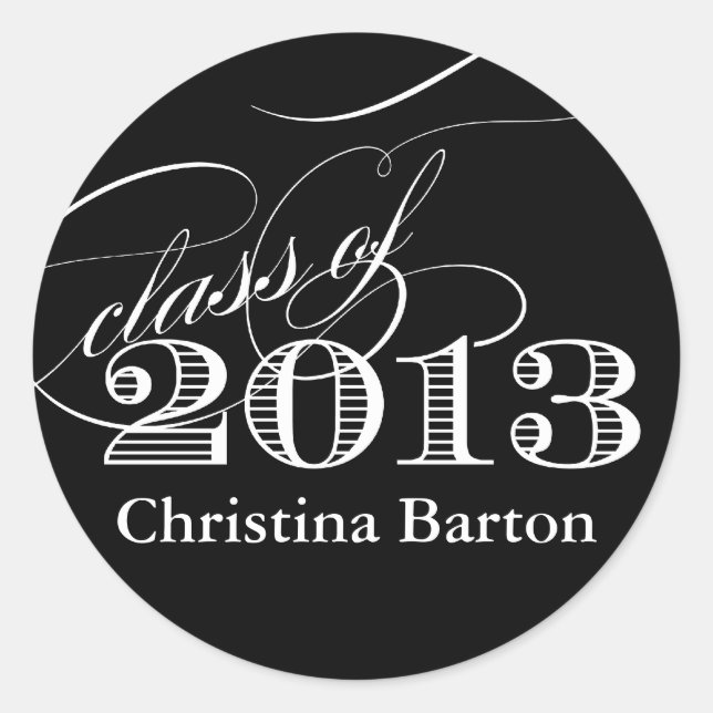 Adesivo Redondo Classe do Sticker 2013 - Personalize-o! (Frente)