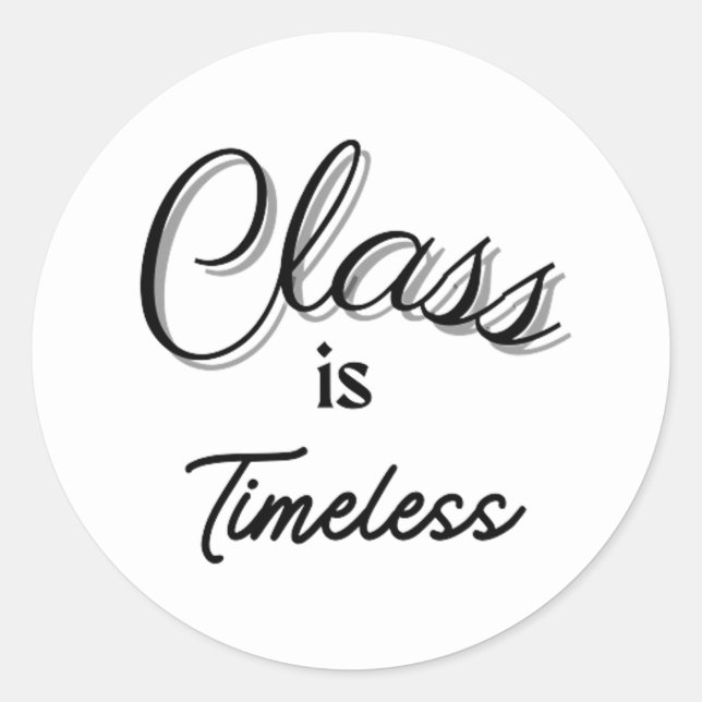 Adesivo Redondo Classe é Eterno Sticker (Frente)