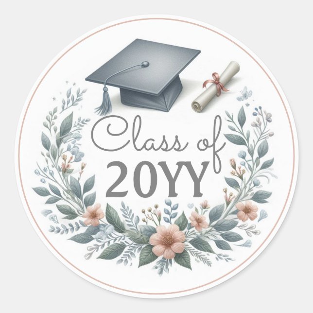 Adesivo Redondo Classe Elegante de Selo de Envelope (Frente)