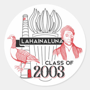 Adesivo Redondo Classe Lahainaluna de 2003 Round Sticker