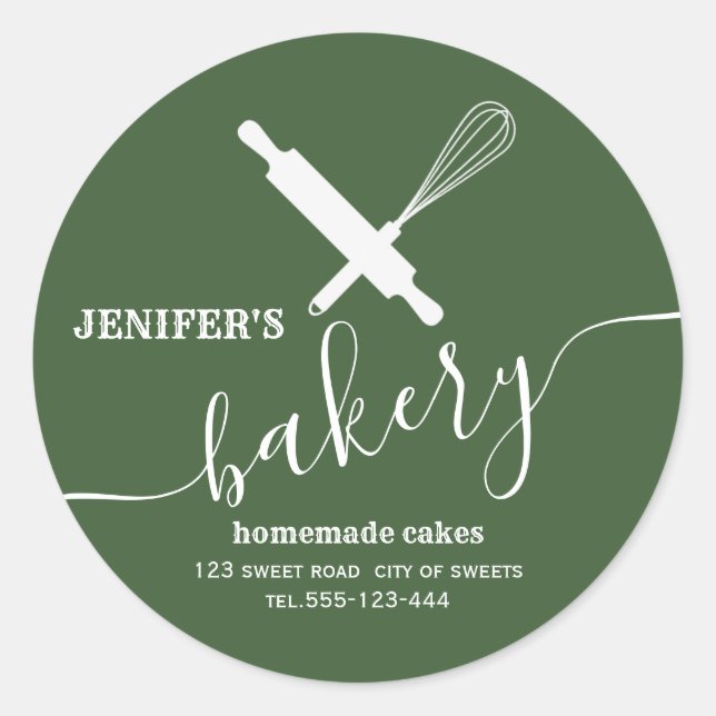 Adesivo Redondo Classe moderna de uísque simples de rolagem profis (Frente)