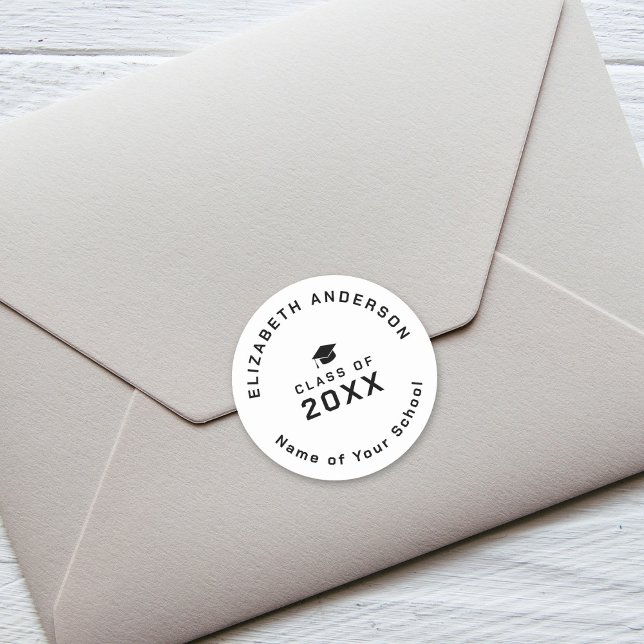 Adesivo Redondo Classe Simples Moderna de Graduação 2024 (Criador carregado)