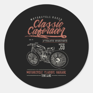 Adesivo Redondo Classic Caferacer