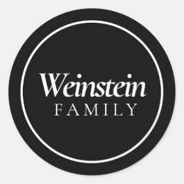 Adesivo Redondo Classic Family Name Purim Sticker