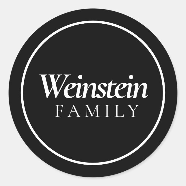 Adesivo Redondo Classic Family Name Purim Sticker (Frente)