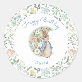 Adesivo Redondo Classic Peter the Rabbit Beatrix Potter Birthday