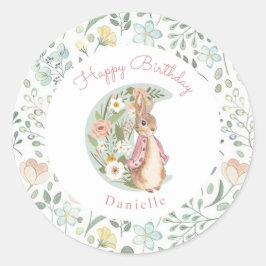 Adesivo Redondo Classic Peter the Rabbit Beatrix Potter Birthday
