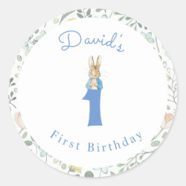 Adesivo Redondo Classic Peter the Rabbit Beatrix Potter Birthday