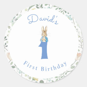 Adesivo Redondo Classic Peter the Rabbit Beatrix Potter Birthday