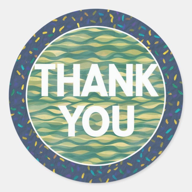 Adesivo Redondo Classic Round Sticker Belo design (Frente)