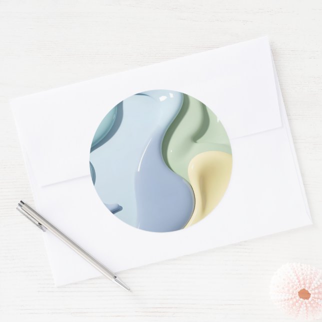 Adesivo Redondo Classic round sticker in stylish graphic (Envelope)