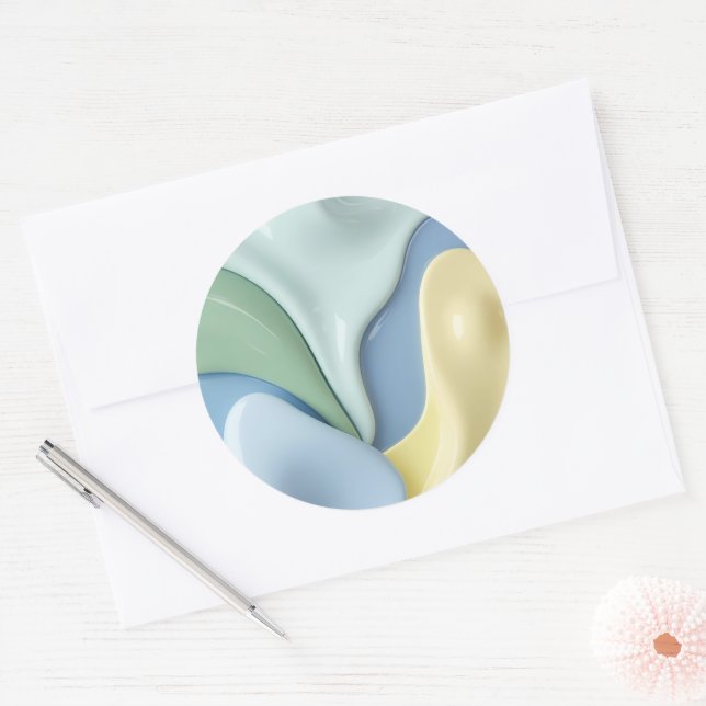 Adesivo Redondo Classic round sticker in stylish graphic (Envelope)
