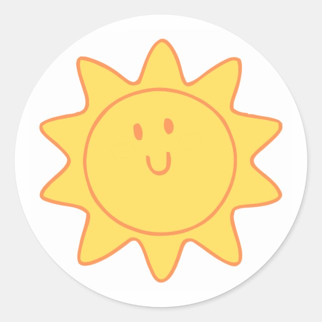 Adesivo Redondo Classic Round Stickers (Cute Design) (Frente)